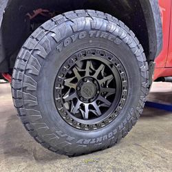 Lock Off-Road Lunatic Matte Black 305/70R17 Toyo Open Country ATIII Tires Package Deal, WE FINANCE