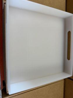 White Acrylic Serving Tray with Handles, 📍$3 or 2x $5