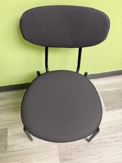 Dark Gray Fabric Padded Chair