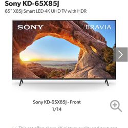 New 65 Inch Sony LED Bravia Tv with Google