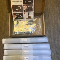 Square Hole Drill Bit Set With Adapter (5 Drill Bits)