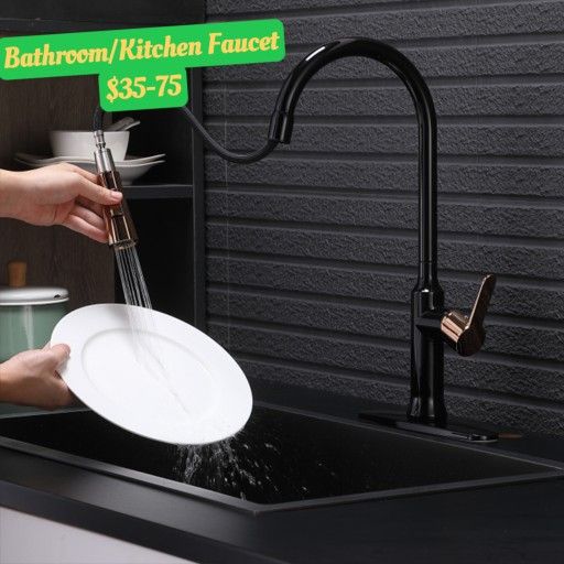 Black Pull Down Single Handle Kitchen Faucet(Part number:TGT-050BG-D)