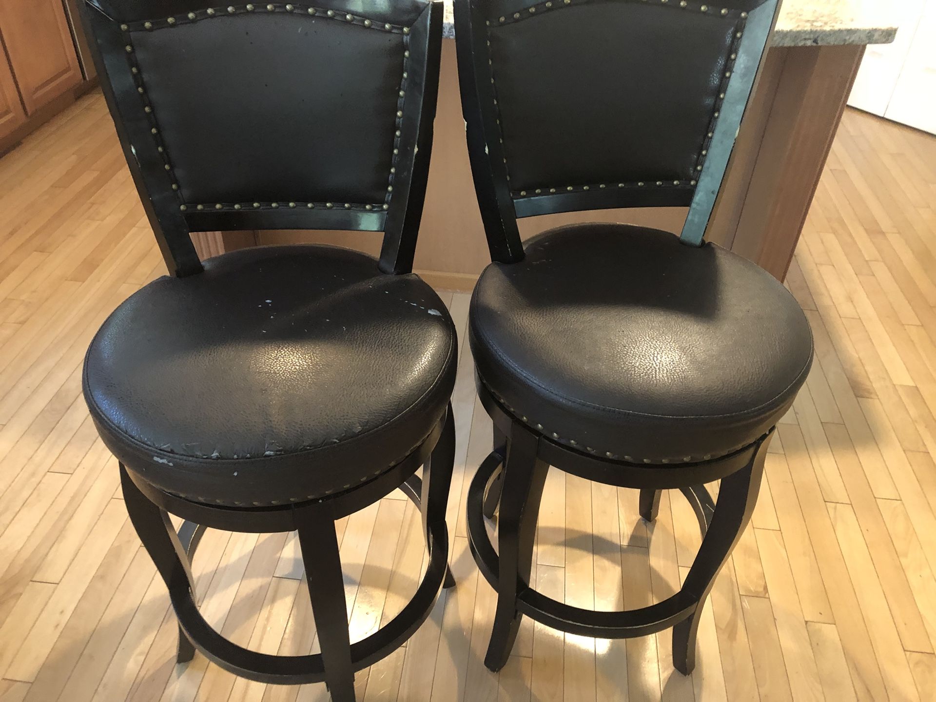 Two Pier 1 “Billings Brown Swivel Counter & Bar Stools” for Sale in