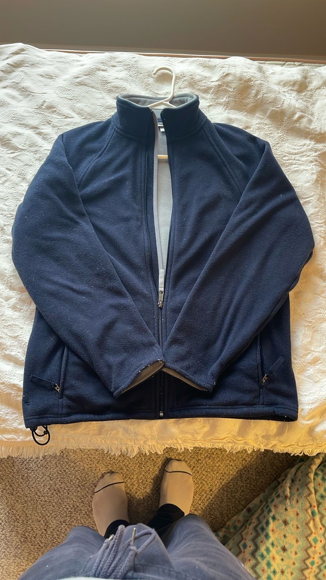 Men’s - Zip Up - Fleece - Blue - Medium - USED