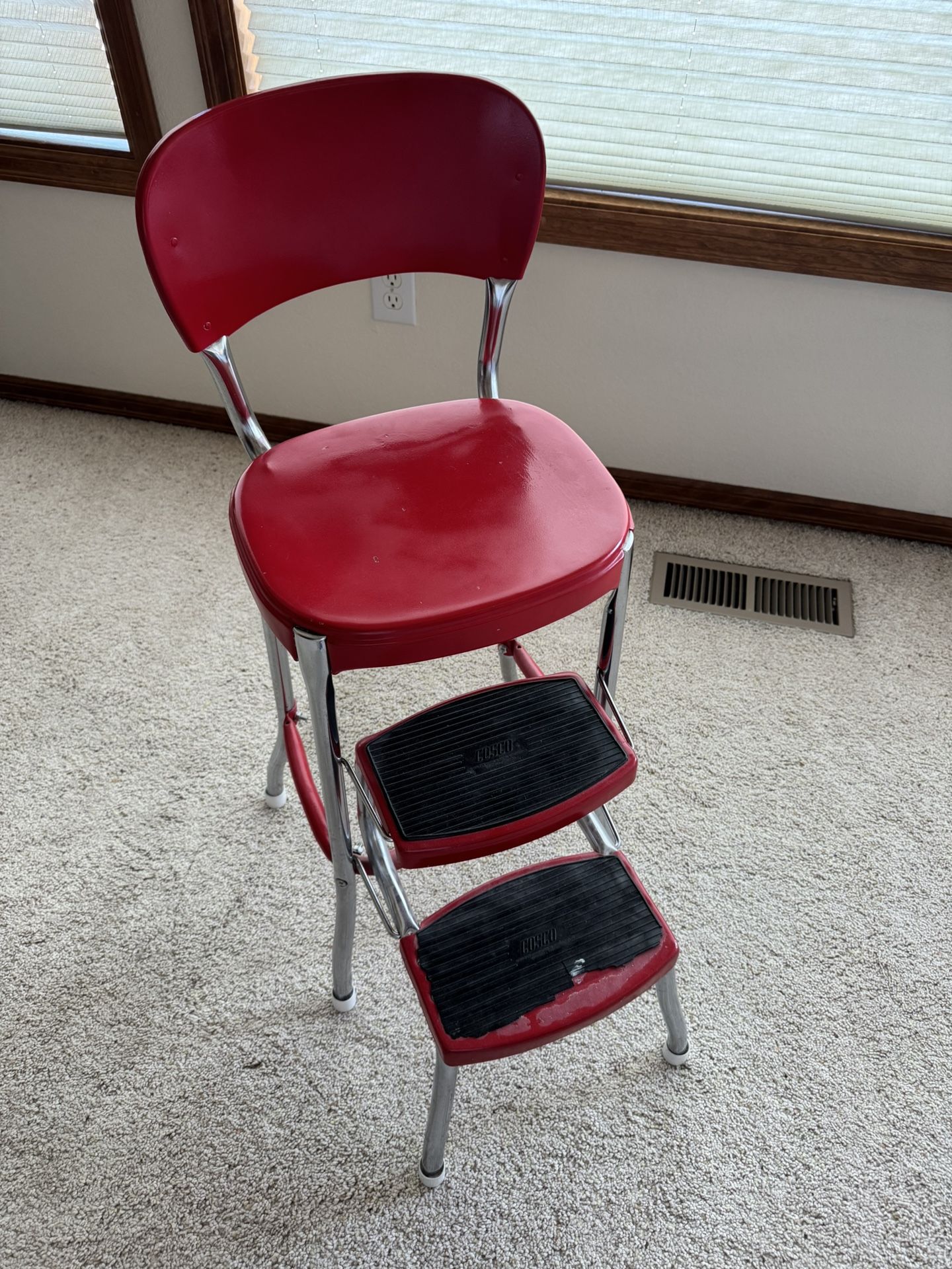 Vintage Midcentury Modern Cosco Stool With Pull Out Steps Circa 1950s