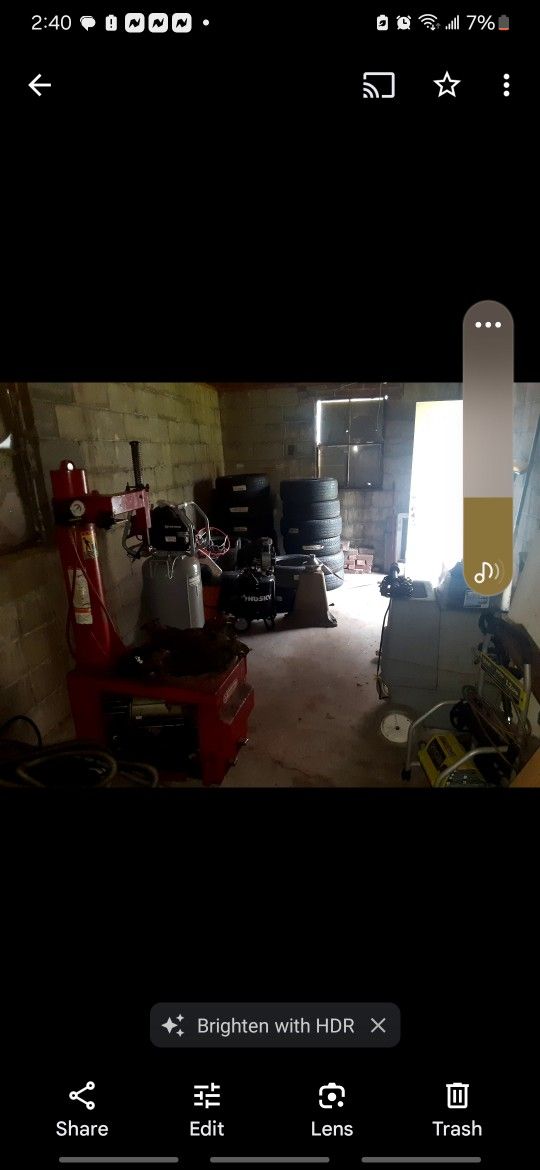 Accu-turn Tire Changer, New Air Compressor 200 Gal And Bubble Balancer 