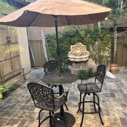 Classic Wrought-Iron High Top Table Set