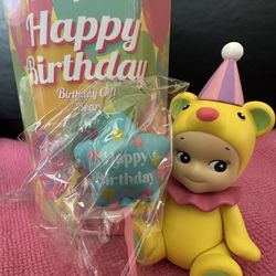 Sonny Angel Happy Birthday Gift Bear Star Balloon Authentic, Openly Celebrated