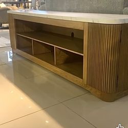 Take Home Pay Later Only $39 Down Payment 🌟Tv Stand, Faux Marble Top Large Tv Stand 