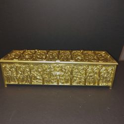 Antique Medieval Large Bronze Jewerly Box .size 11 1/2 Long