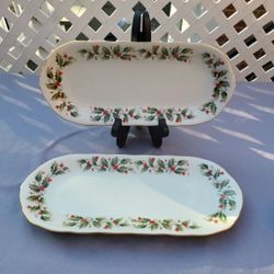 R.H. Macy's Royal Gallery All The Trimmings 'Celery' Dish Lot Of 2