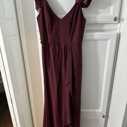 David’s Bridal Burgundy Dress (Size 2)