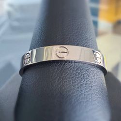 Cartier LOVE RING small model 18k white gold size 67 full set