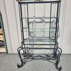 Metal and Glass Baker's Rack. 