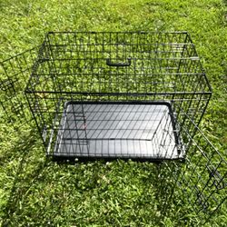 Pet Cage - Great Condition - 2 Doors - Easily Folds - Plastic Tray in Bottom - Handle - See Video