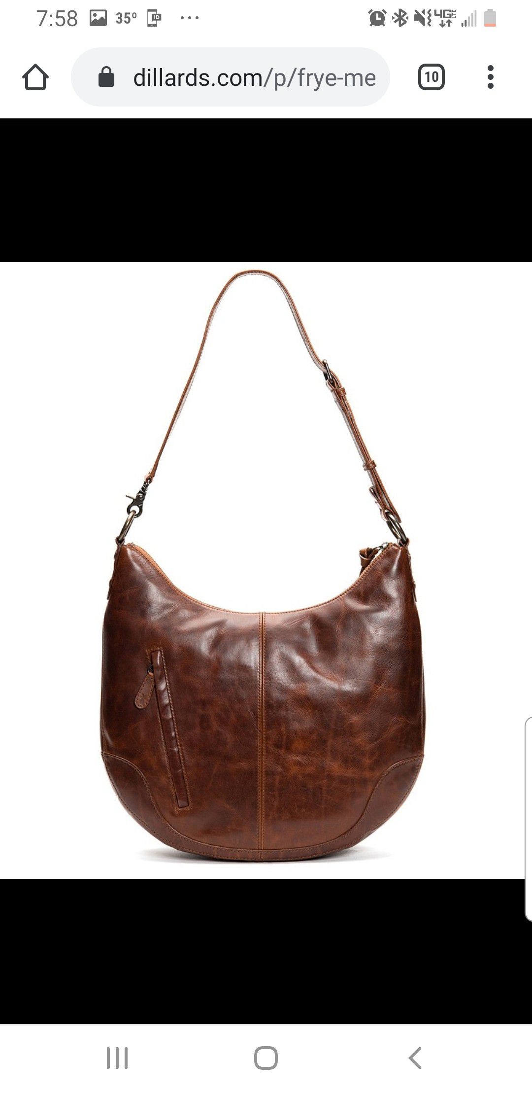 NWT Brown leather crossbody by FRYE