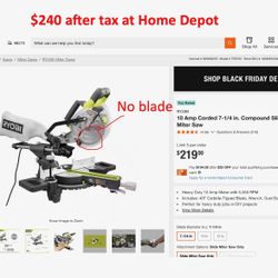 Ryobi corded 7 1/4 Saw 