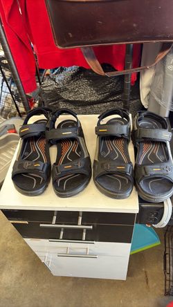 Man’s sport sandals. Size 46 (12-12 1/2) and 47 (13- 13 1/2) $25 each pair.