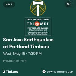 2 Tickets To Timbers Vs San Jose Wednesday 5/15