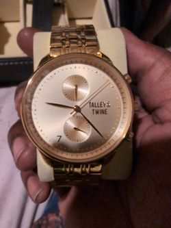 Talley & Twine Worley Chronograph Watch, Gold