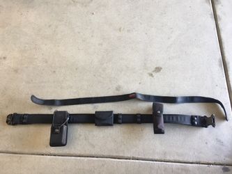 Bianchi duty belt with detachable radio holster, glove holder, and oc spray holder size 40-46 waist