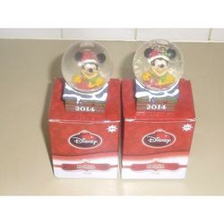 Lot 2 Disney 2014 Mickey Mouse Collectible Snowglobe By JCPenney New in Box