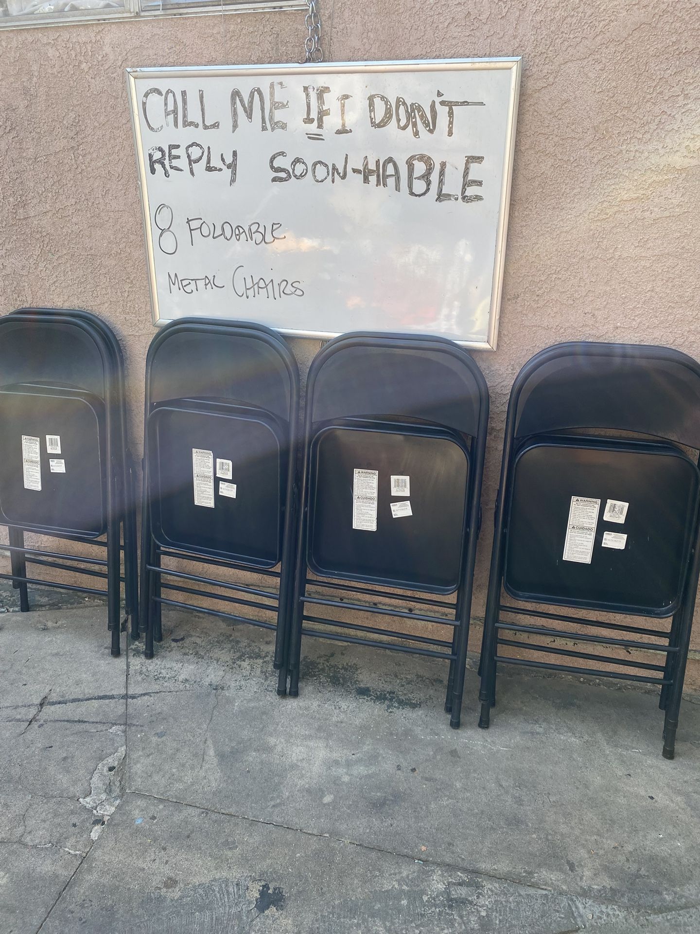 Foldable Chairs 8 For $100