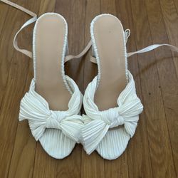 White Bow Heels