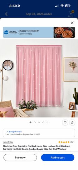 Pink curtain