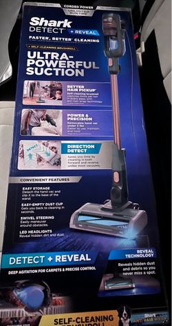 Shark Detect + Reveal Corded Stick Vacuum