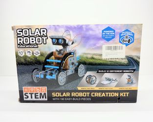 STEM Solar Robot Creation Kit 190 Pieces Build 12 Robots Educational Toy **NEW