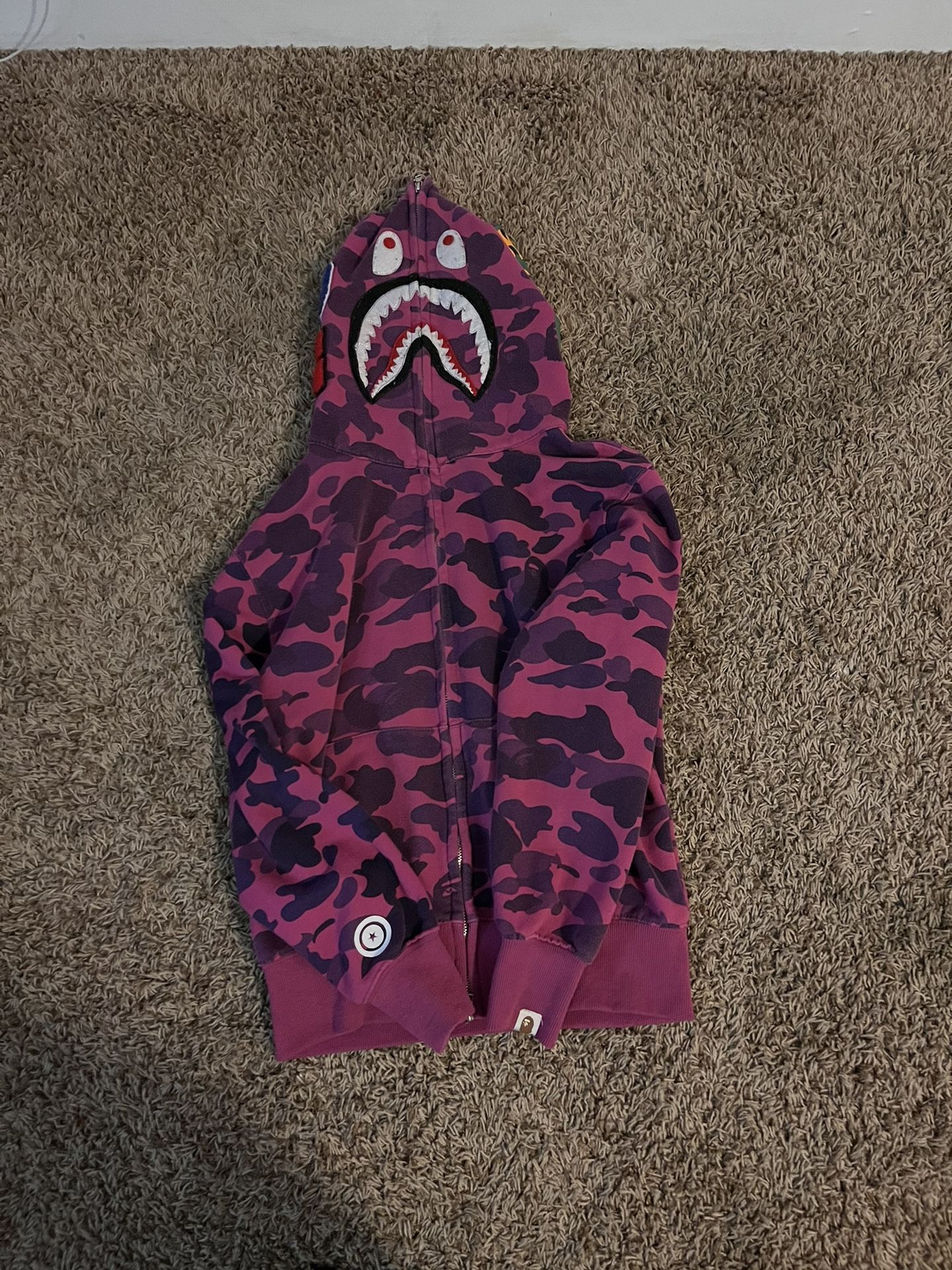 purple BATHING APE hoodie size S