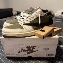 Size 15 - Travis Scott x Air Jordan 1 Retro OG SP Low Reverse Olive Medium