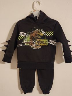 Jurassic World Hoodie and Pants 2 Piece Set for Toddlers Size 2 Lenticular
