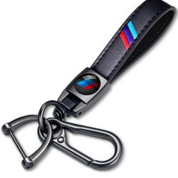 Leather Car Keychains for Car Key Chain Automotive Interior Accessories for Cars SUV Truck Accessories Black
