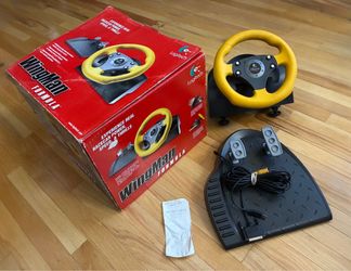 Logitech WingMan Formula PC Racing Steering Wheel & Pedals Controller with Original Box & Receipt