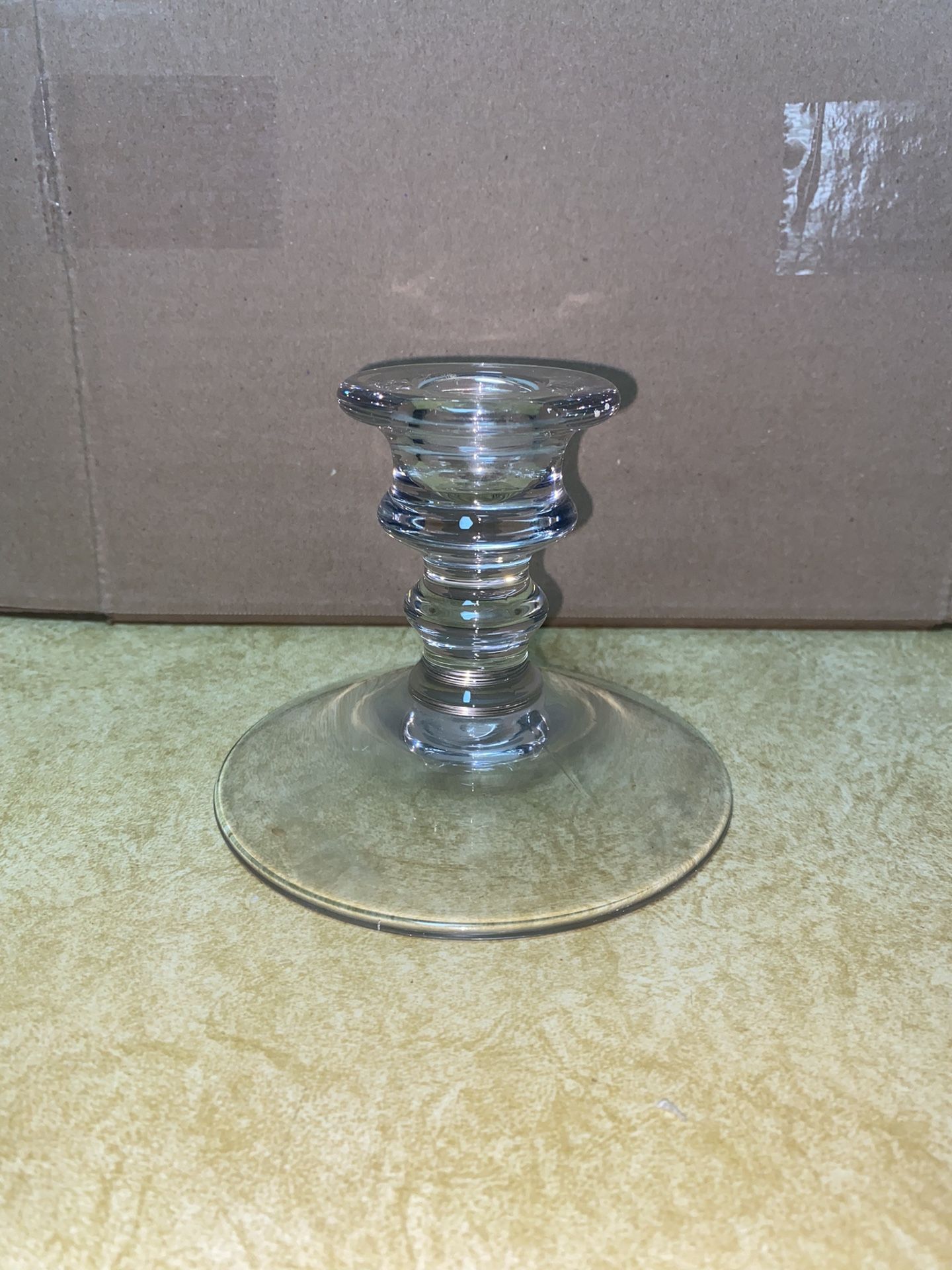 Single Glass Candle Holder (Candle Not Included) 