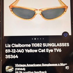 Liz Claiborne 11082 Yellow Cat Eye 