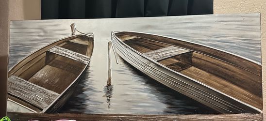 Classic coastal canvas painting