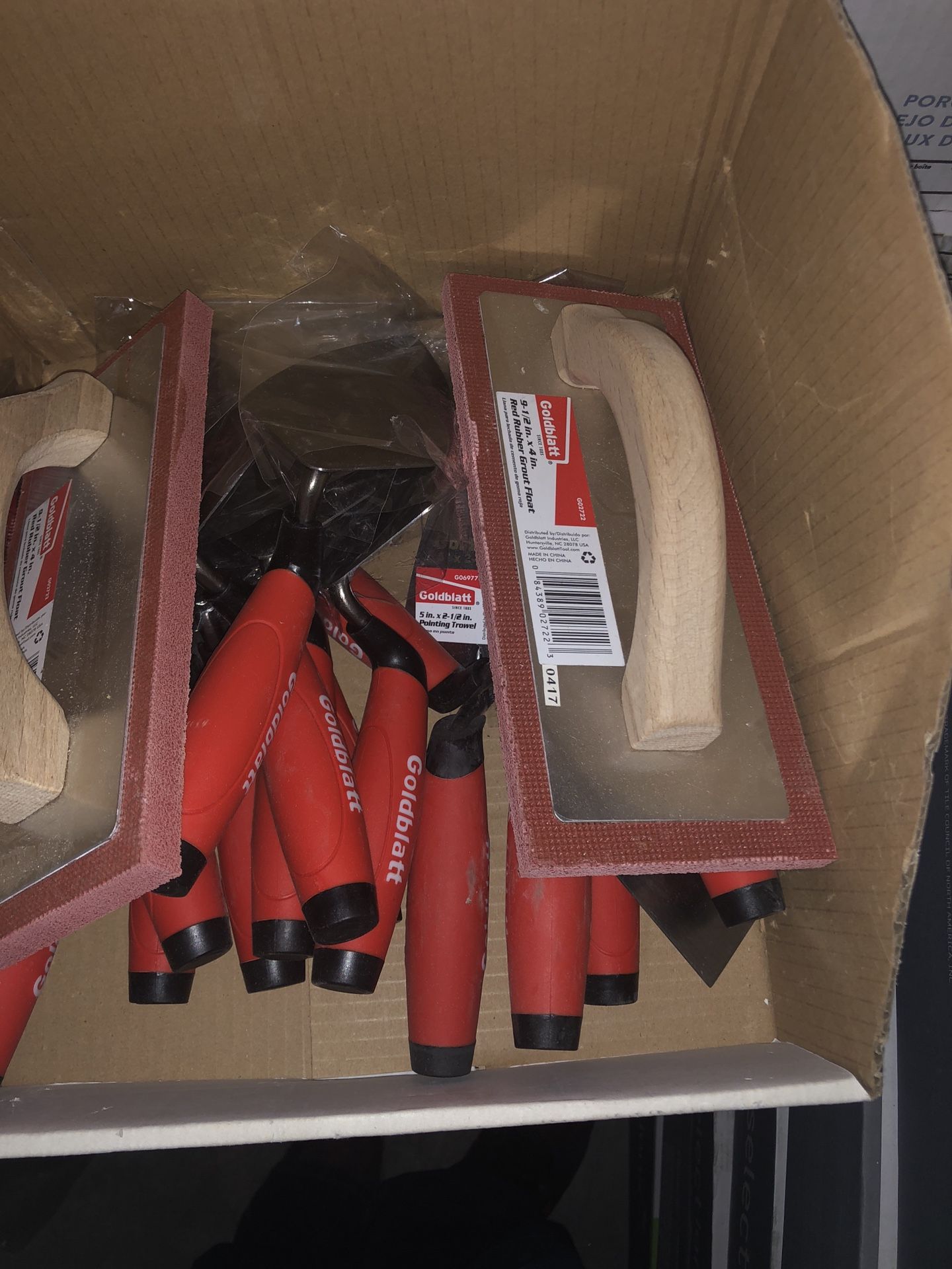 Tile supplies and accessories ($3-$7 per item) larger orders deeply discounted