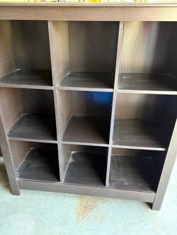 Dark Brown 9-Cube Storage Bookcase