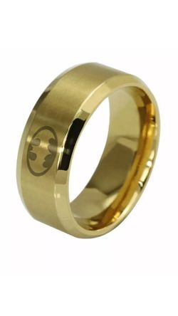 6mm Gold Batman Ring