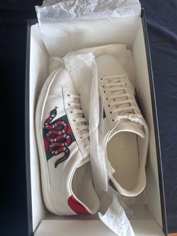 Gucci Ace Snake Embroidered Sneakers (8G)