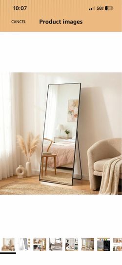Full-Length Floor Mirror Black Frame
