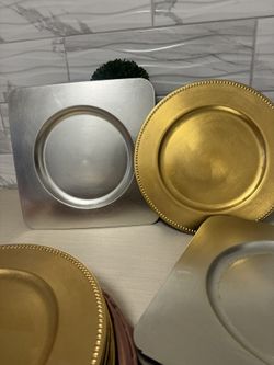 Plates Gold And Silver $0.99 each one pieces