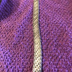 7.5” Sterling Silver 925 1/2” Wide Herringbone Bracelet With Design