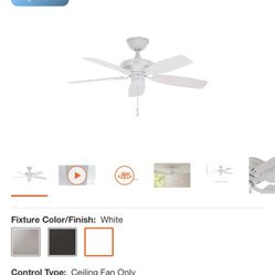 Hampton Bay Gazebo II 42 in. Indoor/Outdoor White Ceiling Fan