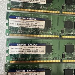 Super Talent 4GB DDR2 PC6400 Qty 312