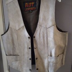 #48    Mens Leather Vest