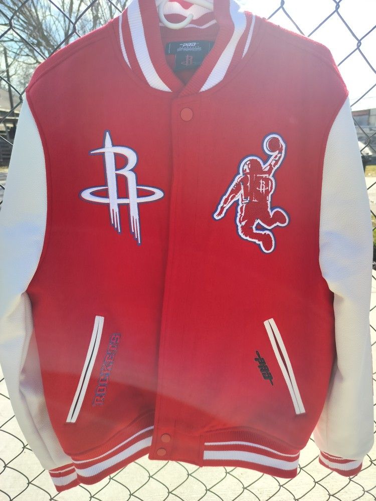 Houston Rockets Space City Varsity Letterman Jacket Size L Rare Limited Edition